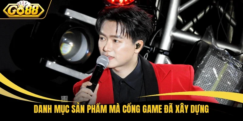 Danh mục sản phẩm mà cổng game đã xây dựng